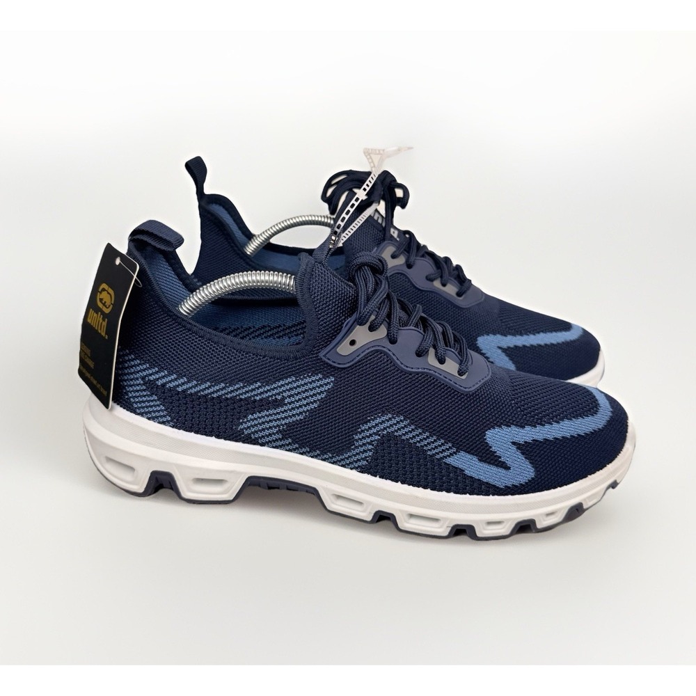 Unltd. Men's Knit Athletic Running Shoes Blue White Size 12 Lightweight Sneakers